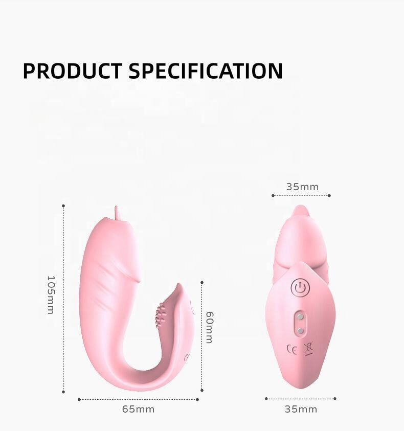 Pink Aura - Rechargeable U-Shape Wearable Wellness Massager with Remote