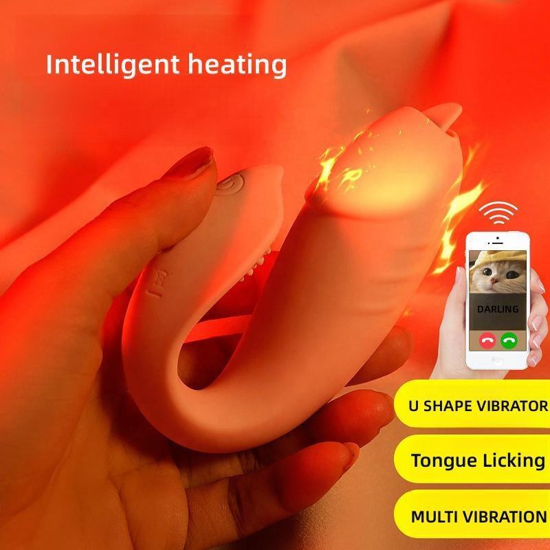 Pink Aura - Rechargeable U-Shape Wearable Wellness Massager with Remote