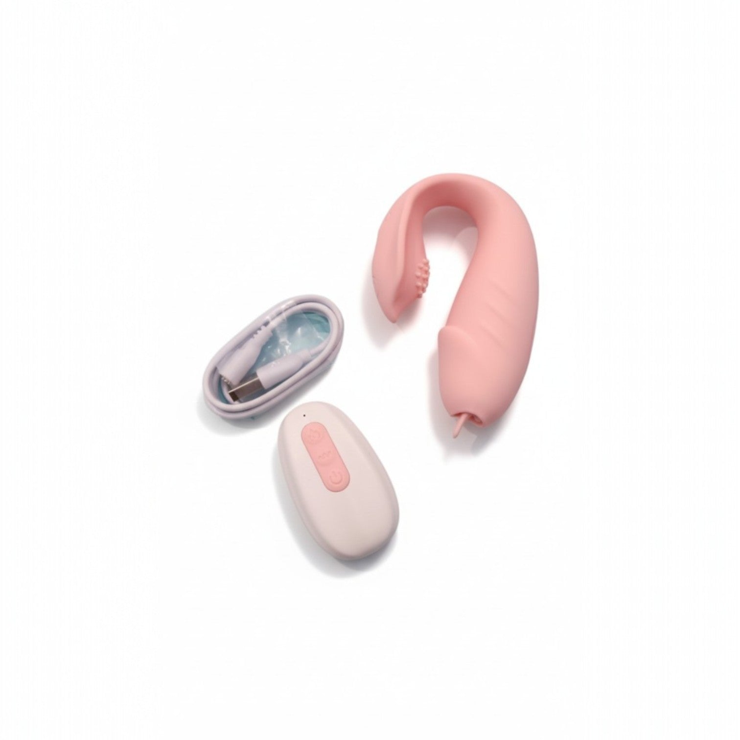 Pink Aura - Rechargeable U-Shape Wearable Wellness Massager with Remote