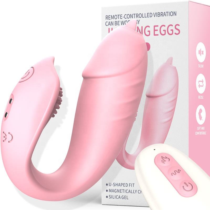Pink Aura - Rechargeable U-Shape Wearable Wellness Massager with Remote