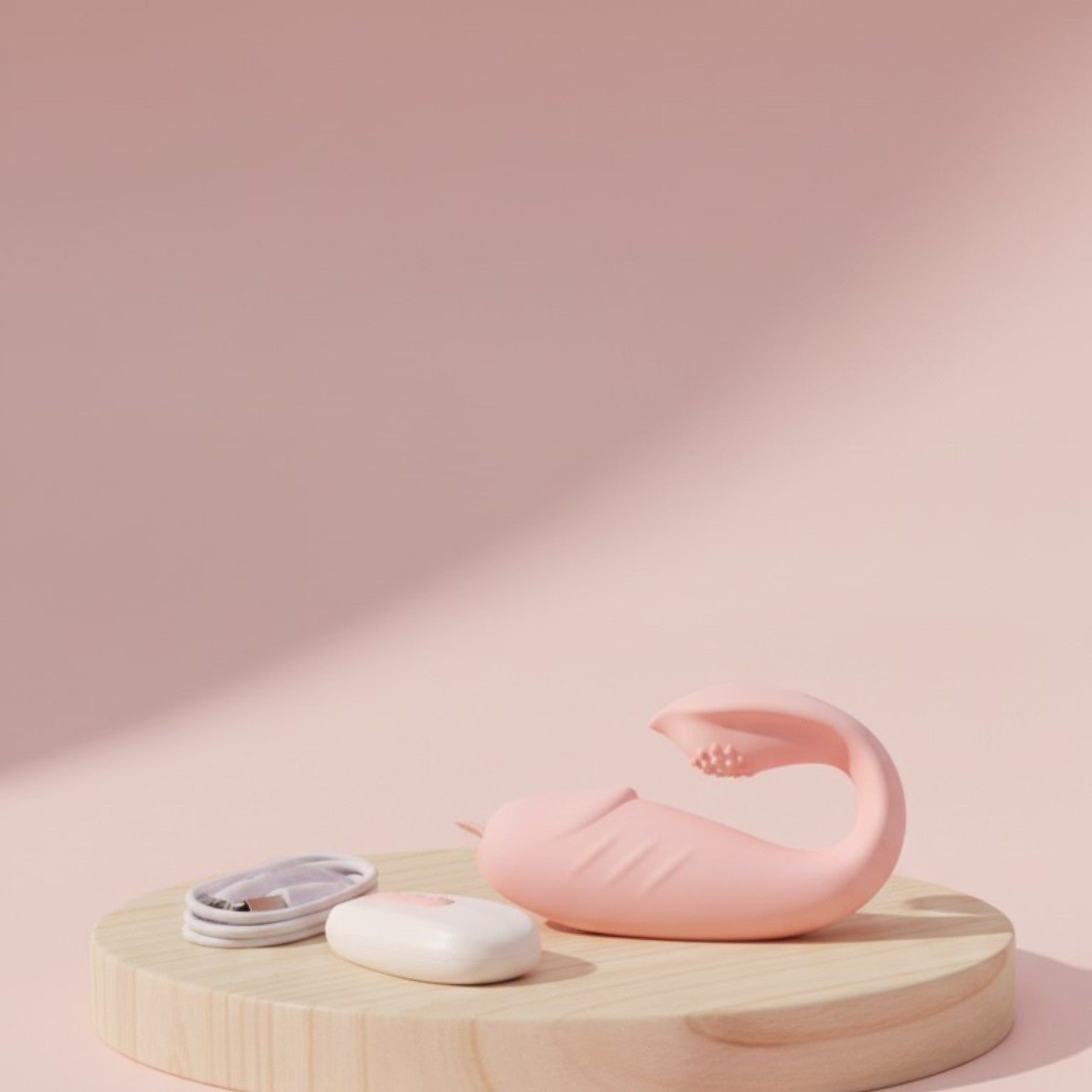 Pink Aura - Rechargeable U-Shape Wearable Wellness Massager with Remote